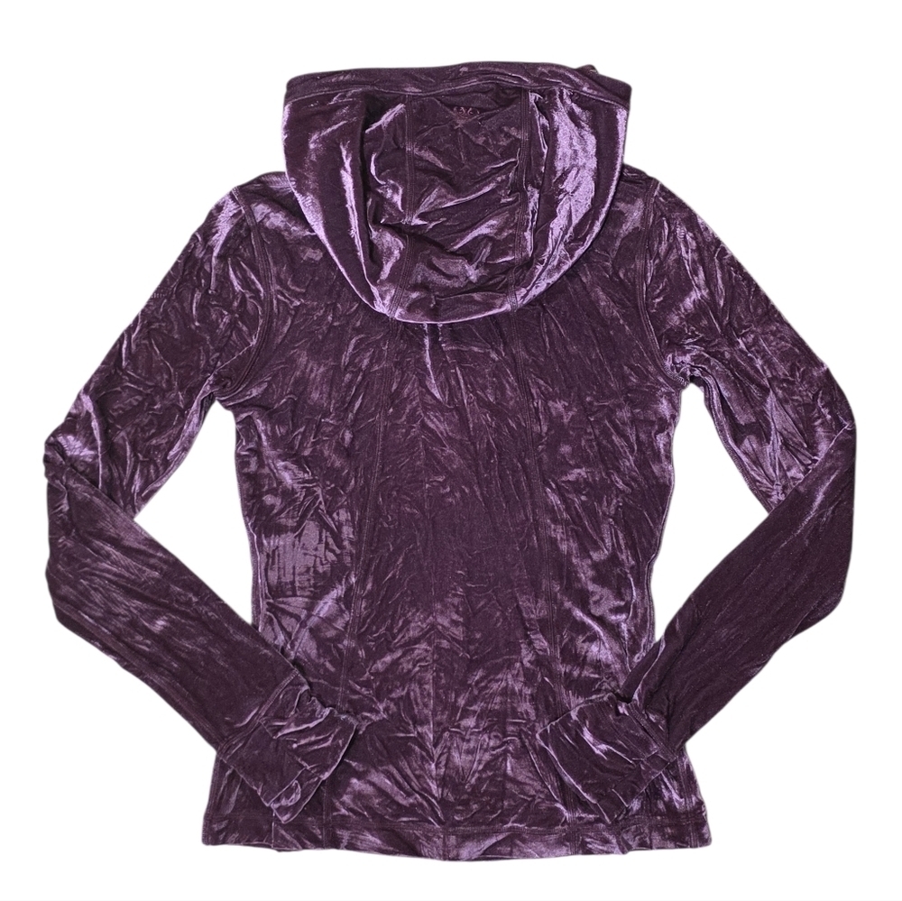 Lululemon Define Zip Up Hooded Jacket Size 6 Garnet Gold Velour - Picture 3 of 9